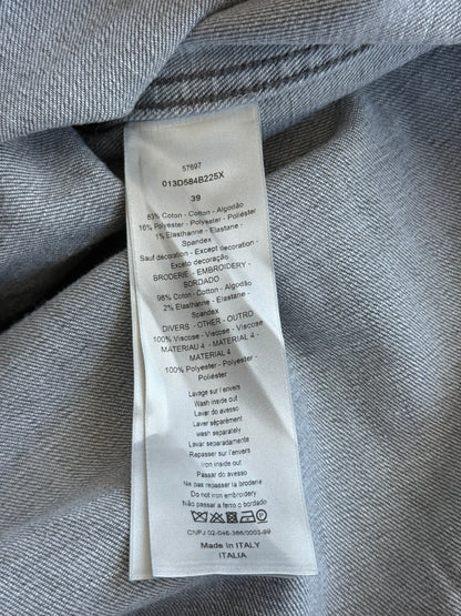 Dior Grey & Multicolor Patch Denim Button Up Shirt