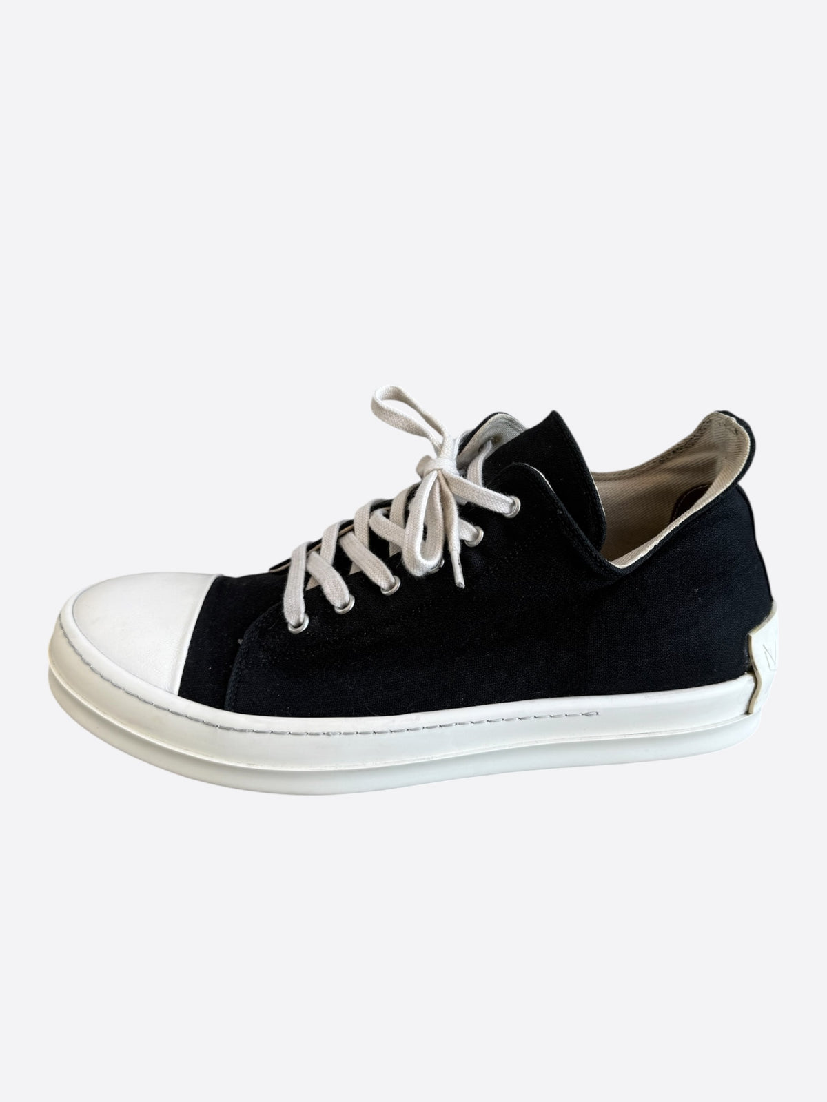 Rick Owens Black & White Low Top Sneakers