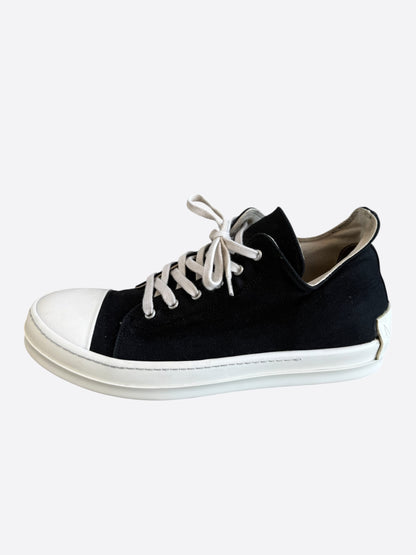 Rick Owens Black & White Low Top Sneakers