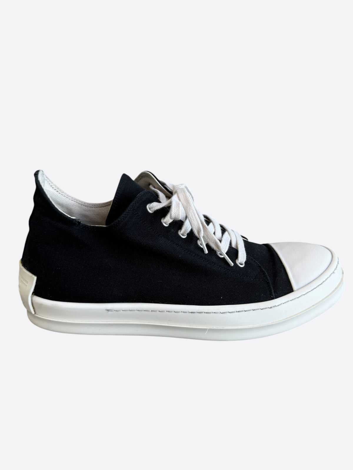 Rick Owens Black & White Low Top Sneakers