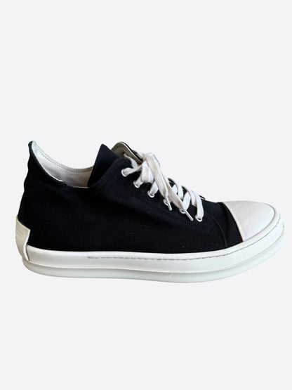 Rick Owens Black & White Low Top Sneakers