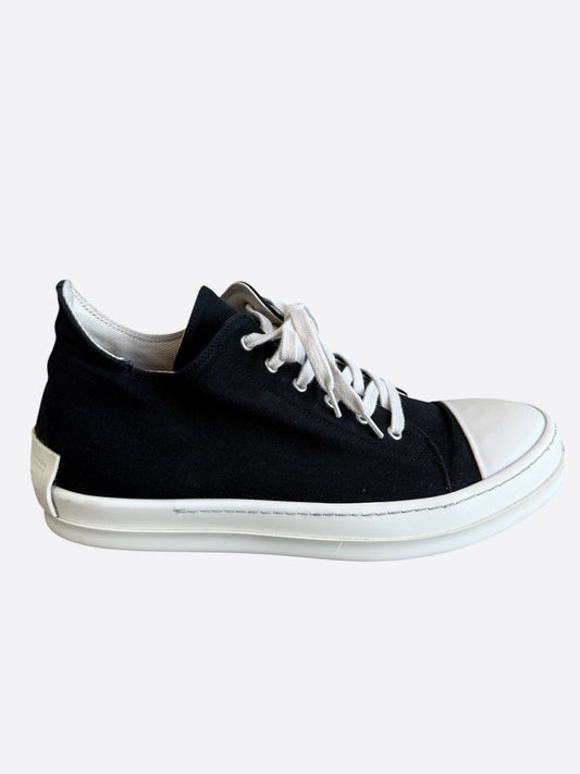 Rick Owens Black & White Low Top Sneakers