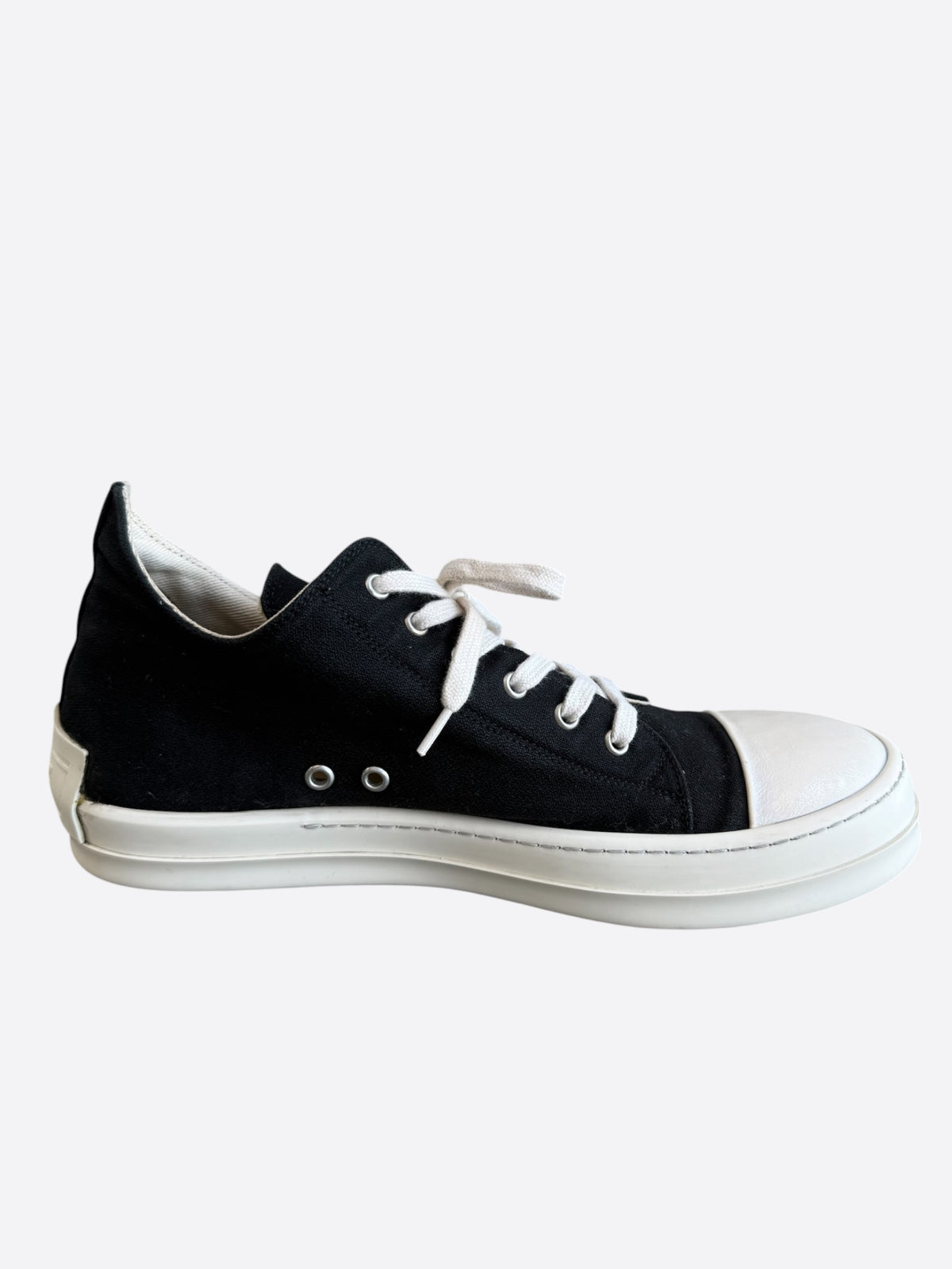 Rick Owens Black & White Low Top Sneakers