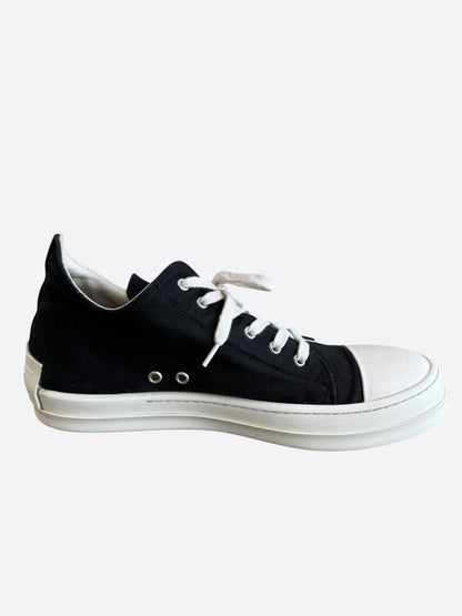 Rick Owens Black & White Low Top Sneakers