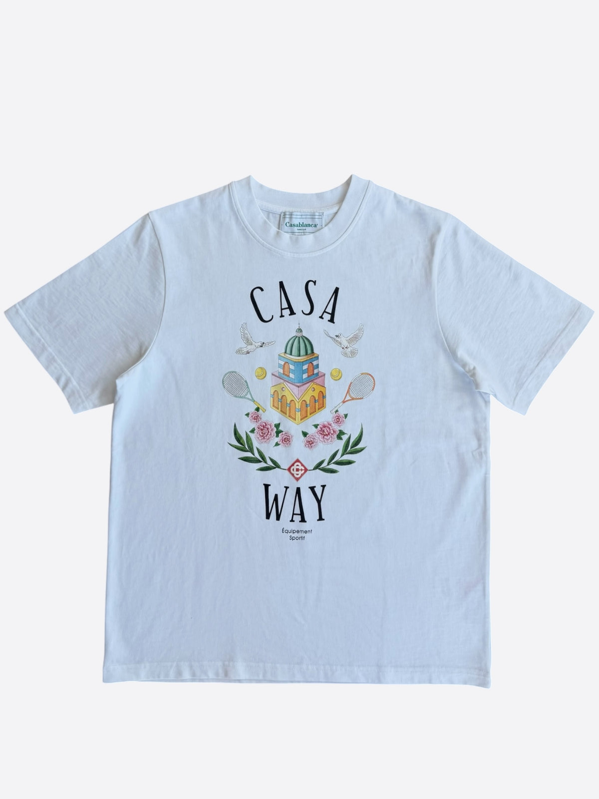 Casablanca White & Multicolor Casa Way Logo T-Shirt