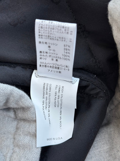 Chrome Hearts Grey Quilted Button Up Jacket