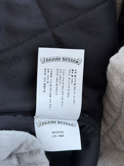 Chrome Hearts Grey Quilted Button Up Jacket