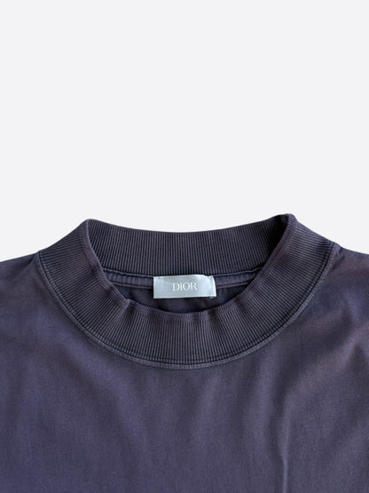 Dior Peter Doig Maroon Embroidered Lion Logo T-Shirt