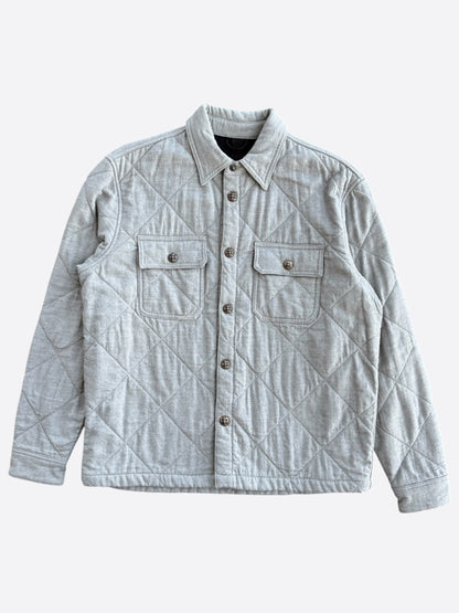 Chrome Hearts Grey Quilted Button Up Jacket