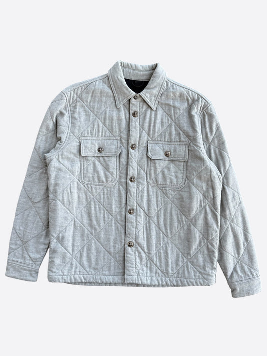 Chrome Hearts Grey Quilted Button Up Jacket