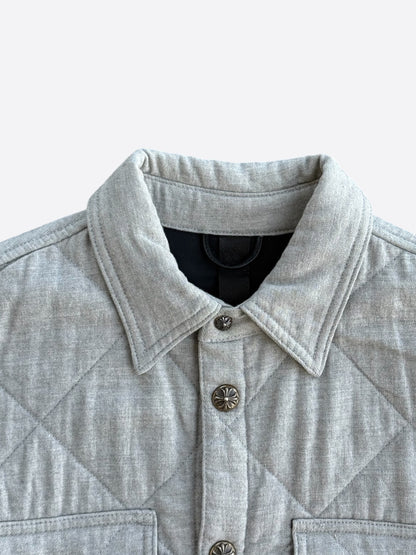 Chrome Hearts Grey Quilted Button Up Jacket