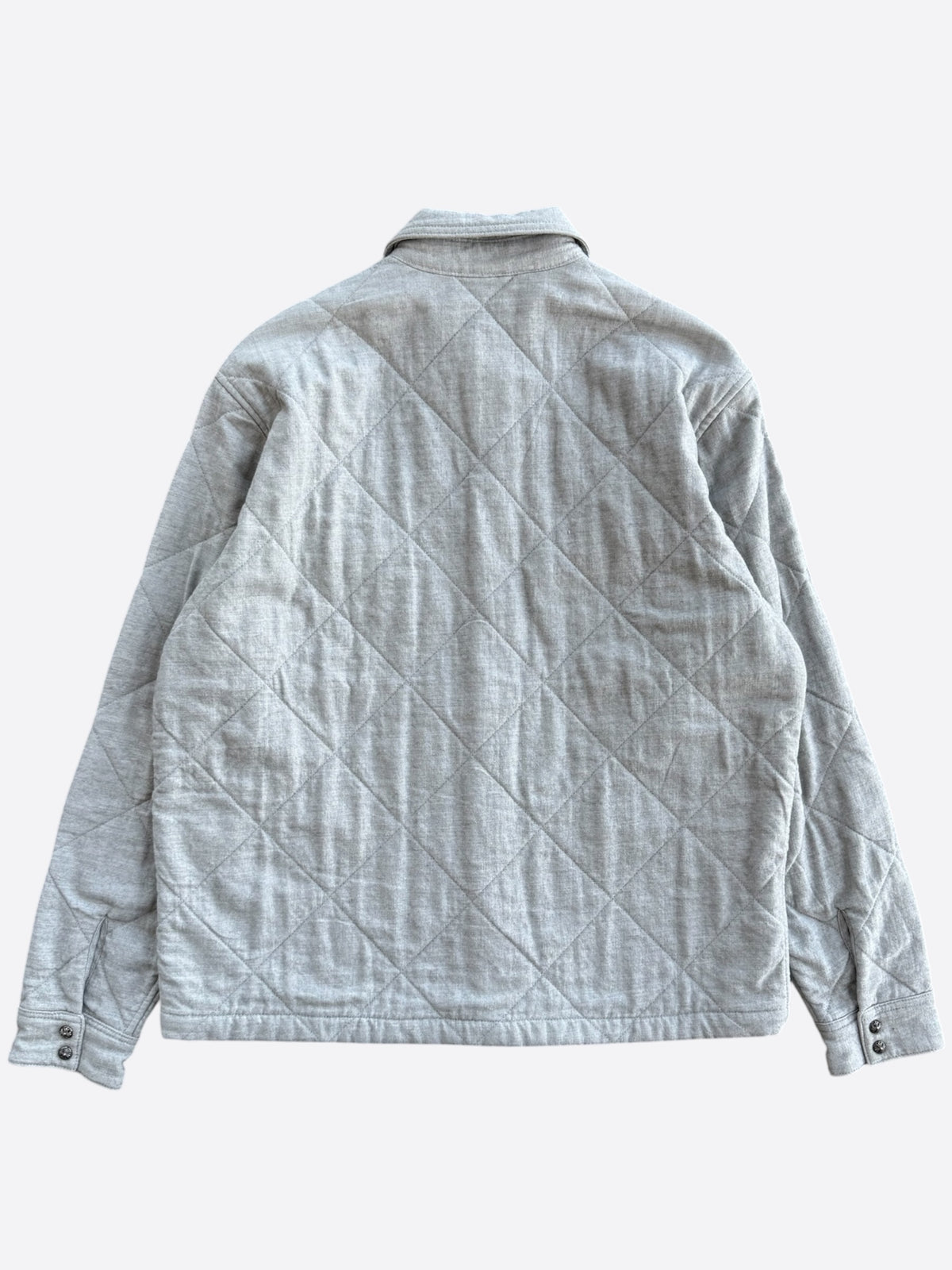 Chrome Hearts Grey Quilted Button Up Jacket
