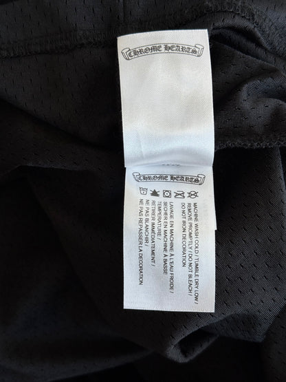 Chrome Hearts Black & White Floral Nylon Mesh Longsleeve Jersey