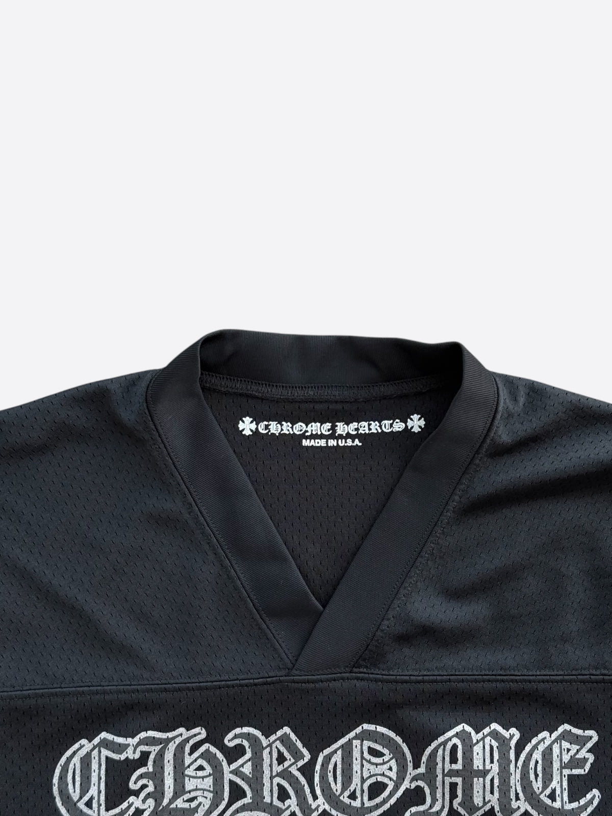 Chrome Hearts Black & White Floral Nylon Mesh Longsleeve Jersey