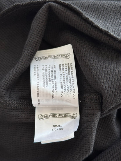 Chrome Hearts Black & White Script Logo Thermal Longsleeve T-Shirt