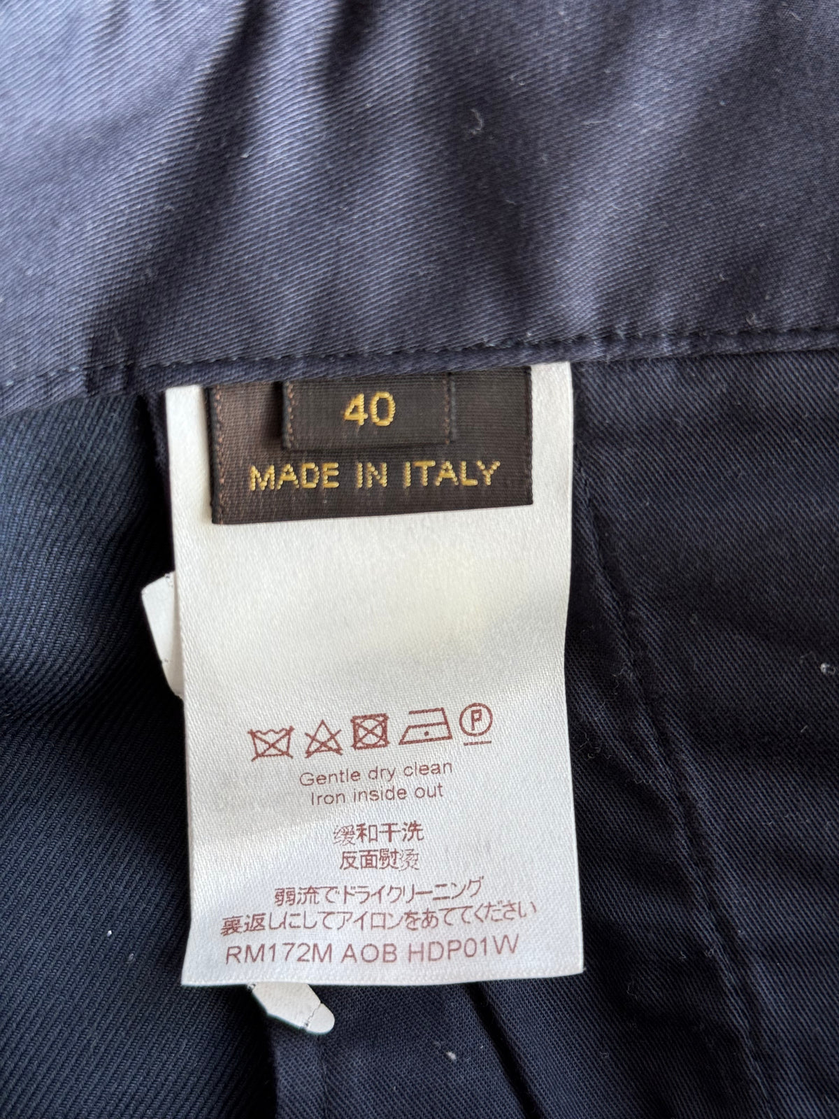 Louis Vuitton Navy Cargo Pants