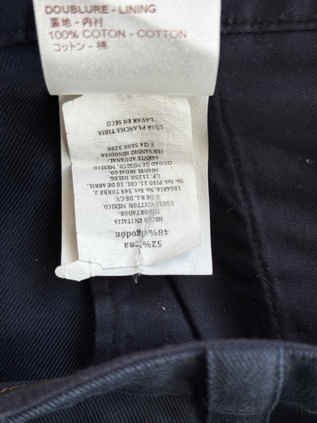 Louis Vuitton Navy Cargo Pants