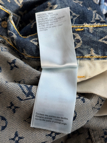 Louis Vuitton Blue & White Monogram Denim Jeans
