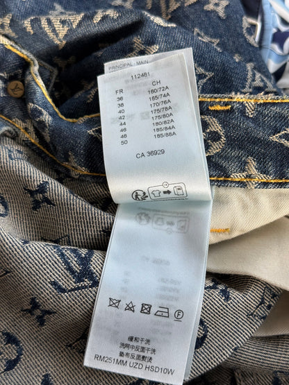 Louis Vuitton Blue & White Monogram Denim Jeans