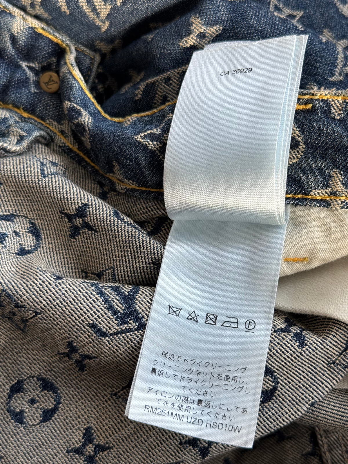 Louis Vuitton Blue & White Monogram Denim Jeans