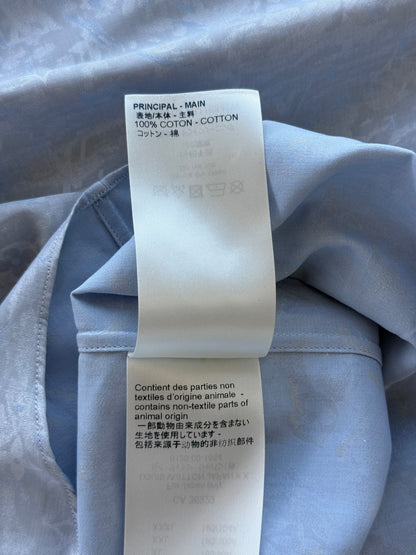 Louis Vuitton Blue Tapestry Monogram Button Up Shirt