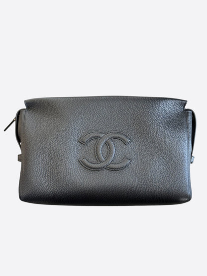 Chanel Black Calfskin Metiers D'Art Medium Pouch