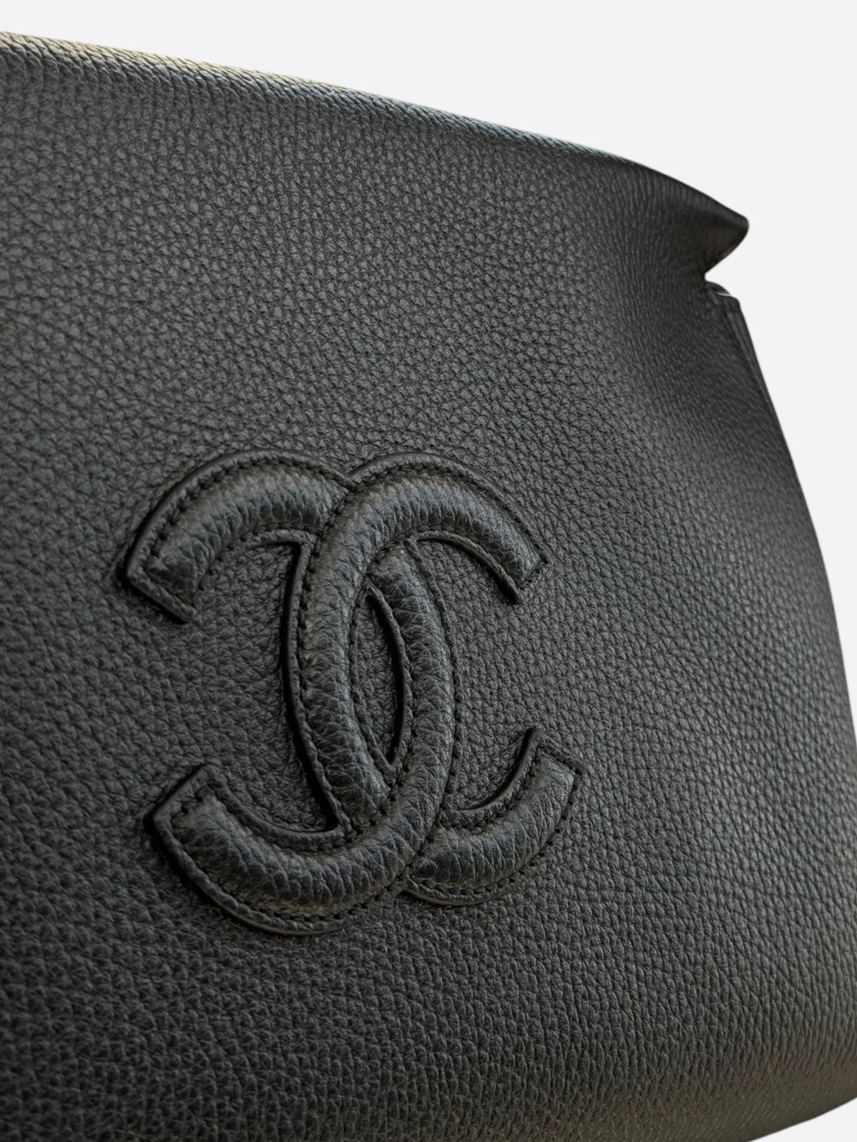 Chanel Black Calfskin Metiers D'Art Medium Pouch