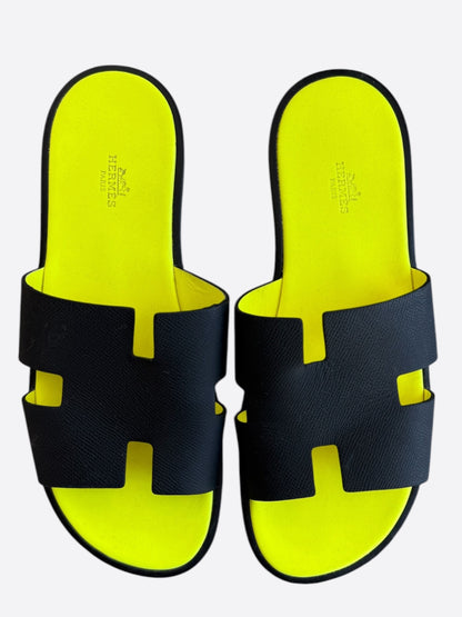 Hermes Black & Yellow Izmir Sandals