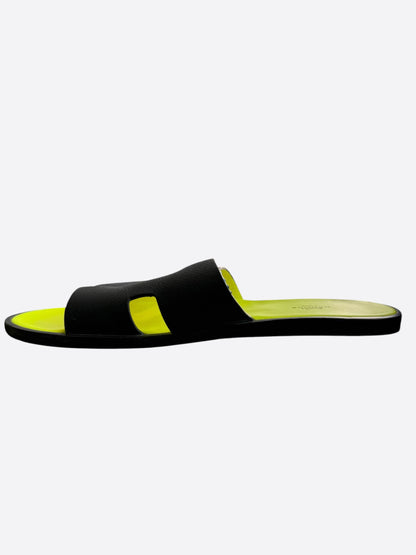 Hermes Black & Yellow Izmir Sandals