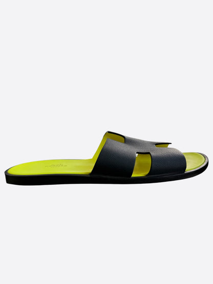 Hermes Black & Yellow Izmir Sandals