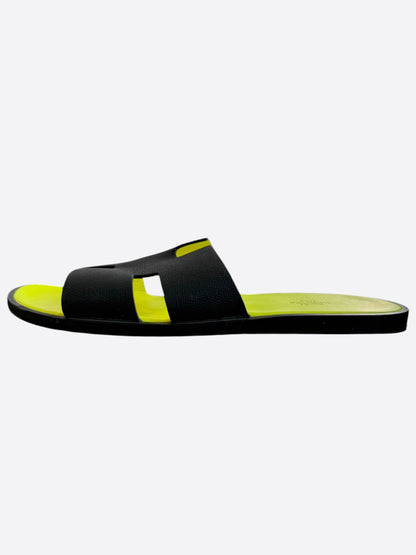 Hermes Black & Yellow Izmir Sandals