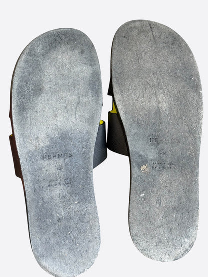 Hermes Black & Yellow Izmir Sandals