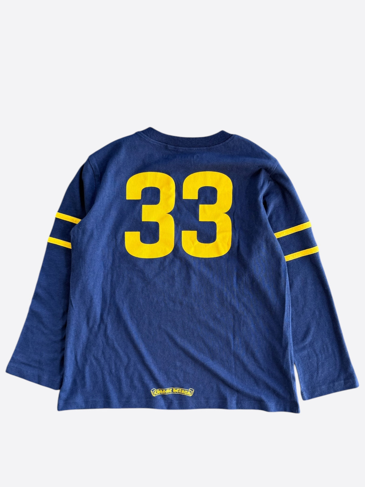 Chrome Hearts Blue & Yellow Horseshoe Logo Women's Longsleeve T-Shirt
