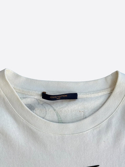 Louis Vuitton White Burning House T-Shirt