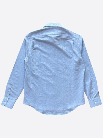 Louis Vuitton Blue Tapestry Monogram Button Up Shirt