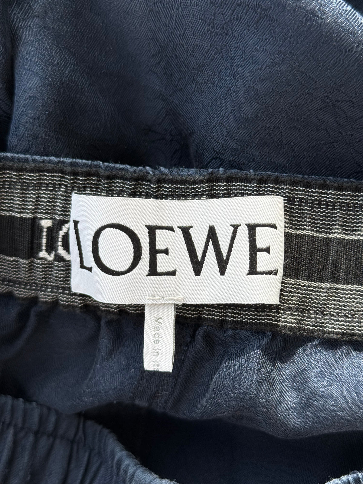 Loewe Navy Jacquard Monogram Shorts