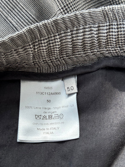 Dior Grey Pleated Wool Jogger Pants
