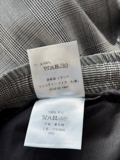 Dior Grey Pleated Wool Jogger Pants