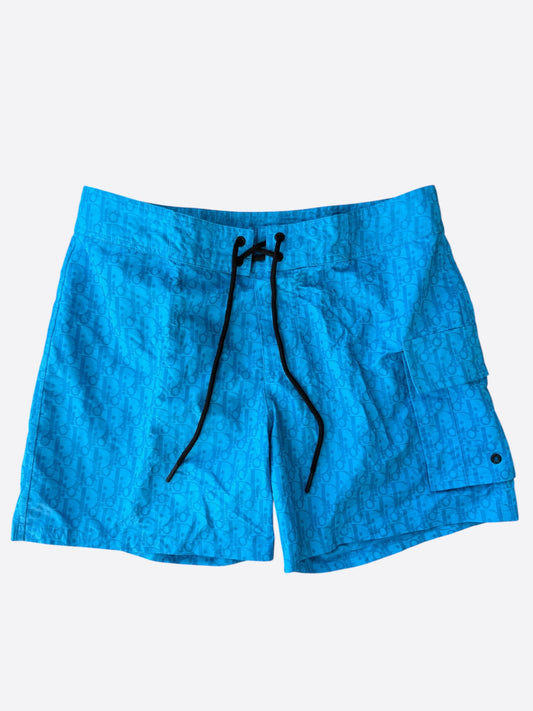 Dior Blue Oblique Swim Shorts
