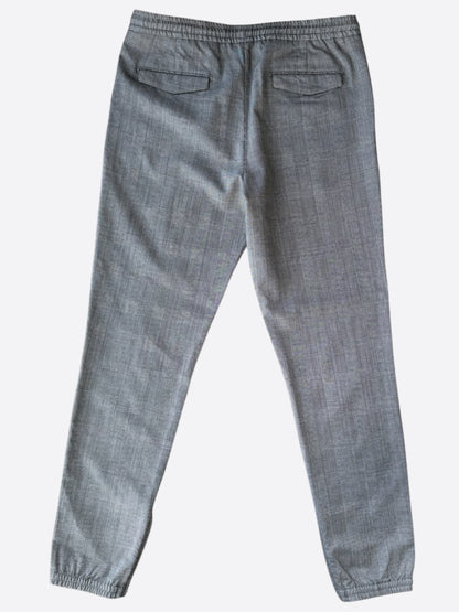 Dior Grey Pleated Wool Jogger Pants