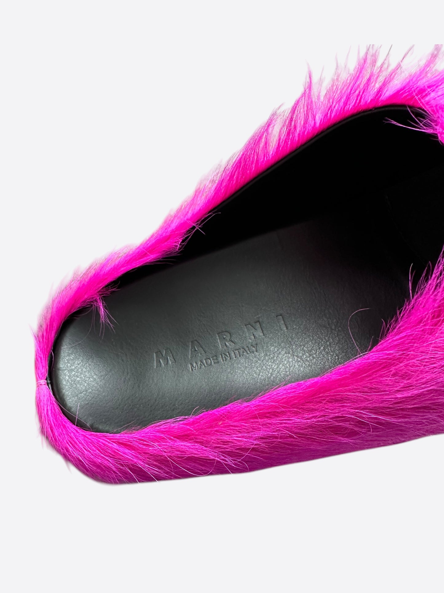 Marni Fuchsia Calfskin Fussbett Sabot Slides