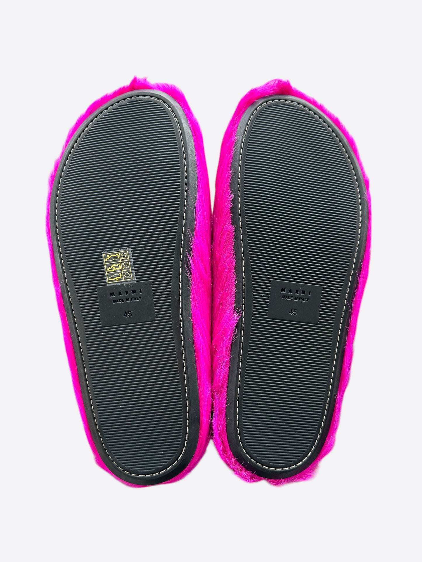 Marni Fuchsia Calfskin Fussbett Sabot Slides