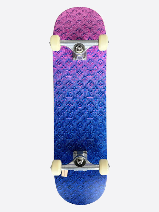 Louis Vuitton Pink & Blue Illusion Monogram Skateboard