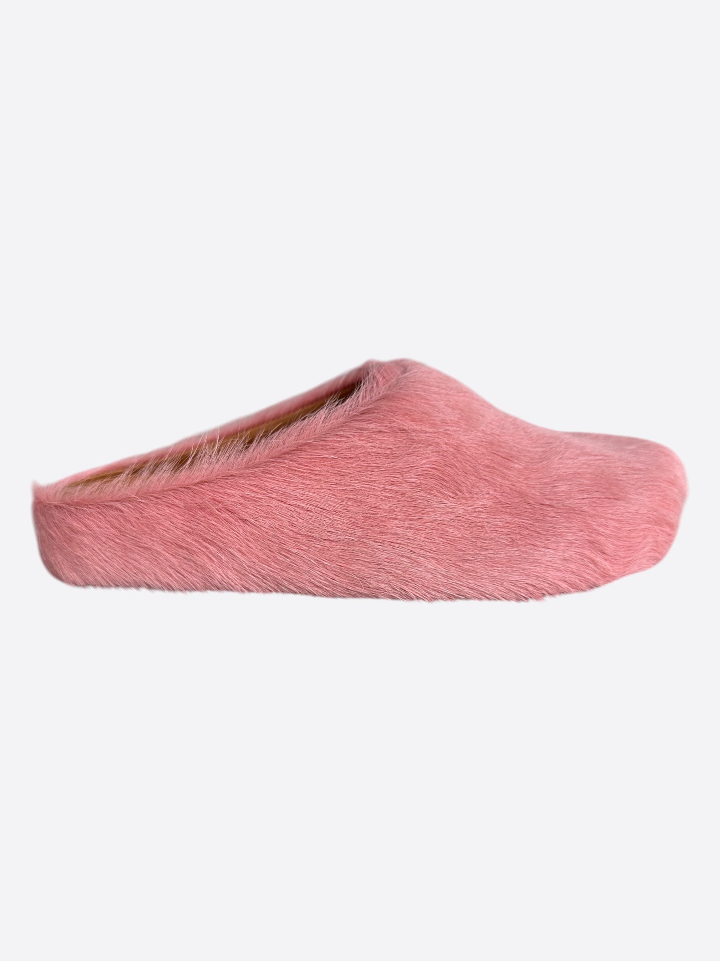 Marni Antique Rose Calfskin Fussbett Sabot Slides