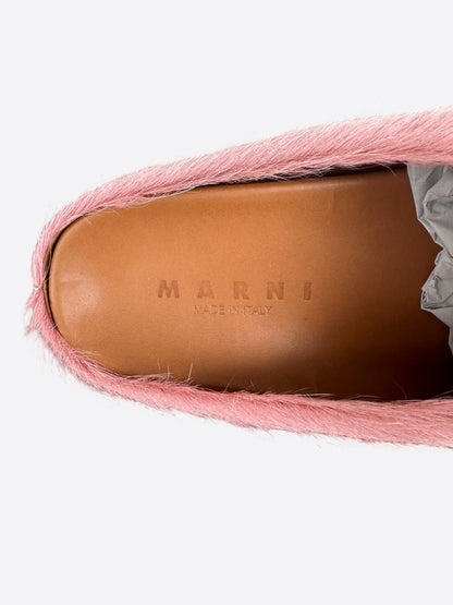 Marni Antique Rose Calfskin Fussbett Sabot Slides