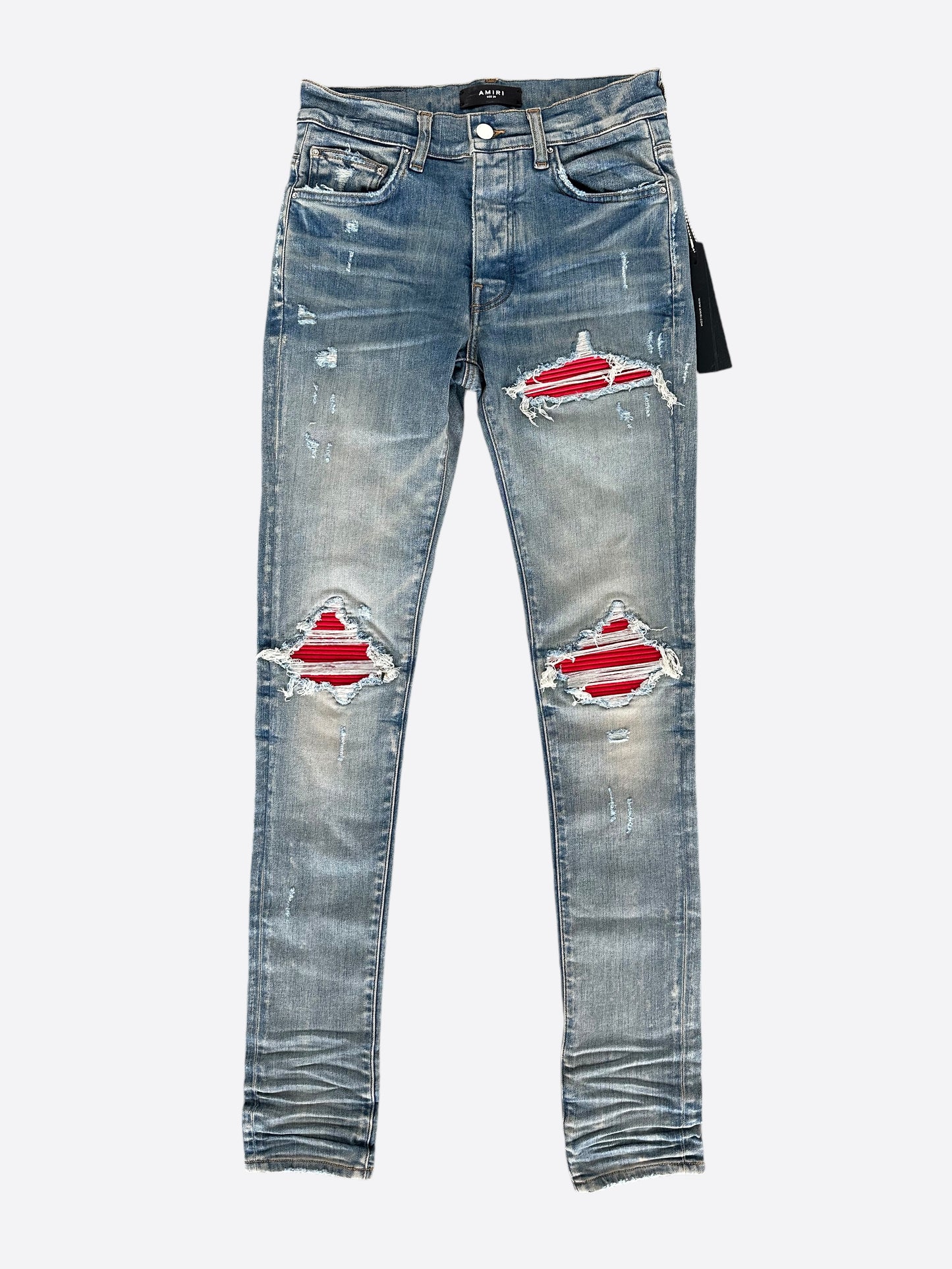 Amiri Clay Indigo & Red Patch MX1 Jeans