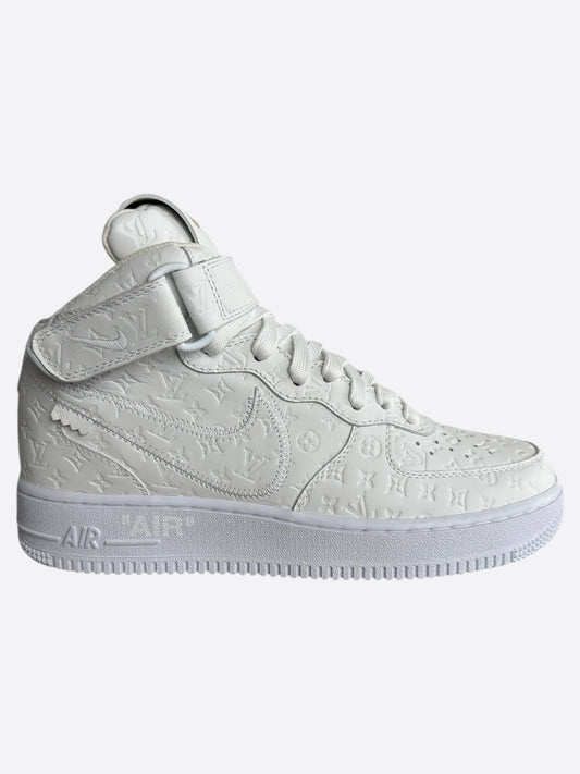 Louis Vuitton Nike White Monogram Mid Top Air Force 1