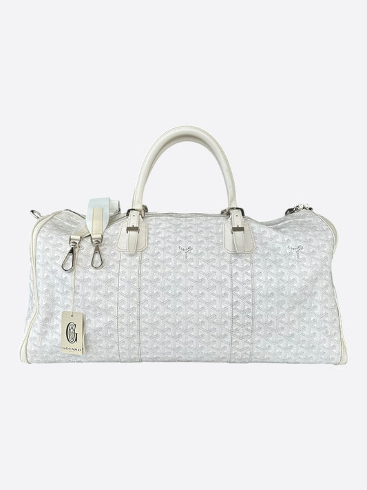 Goyard White Boston 50 Duffel Bag