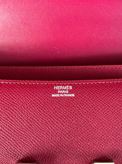 Hermes Rouge Epsom Constance Wallet on the Go