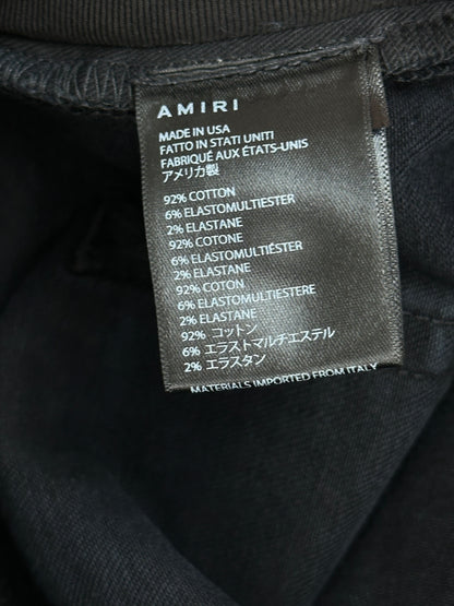 Amiri Aged Black Slash Distressed Jeans